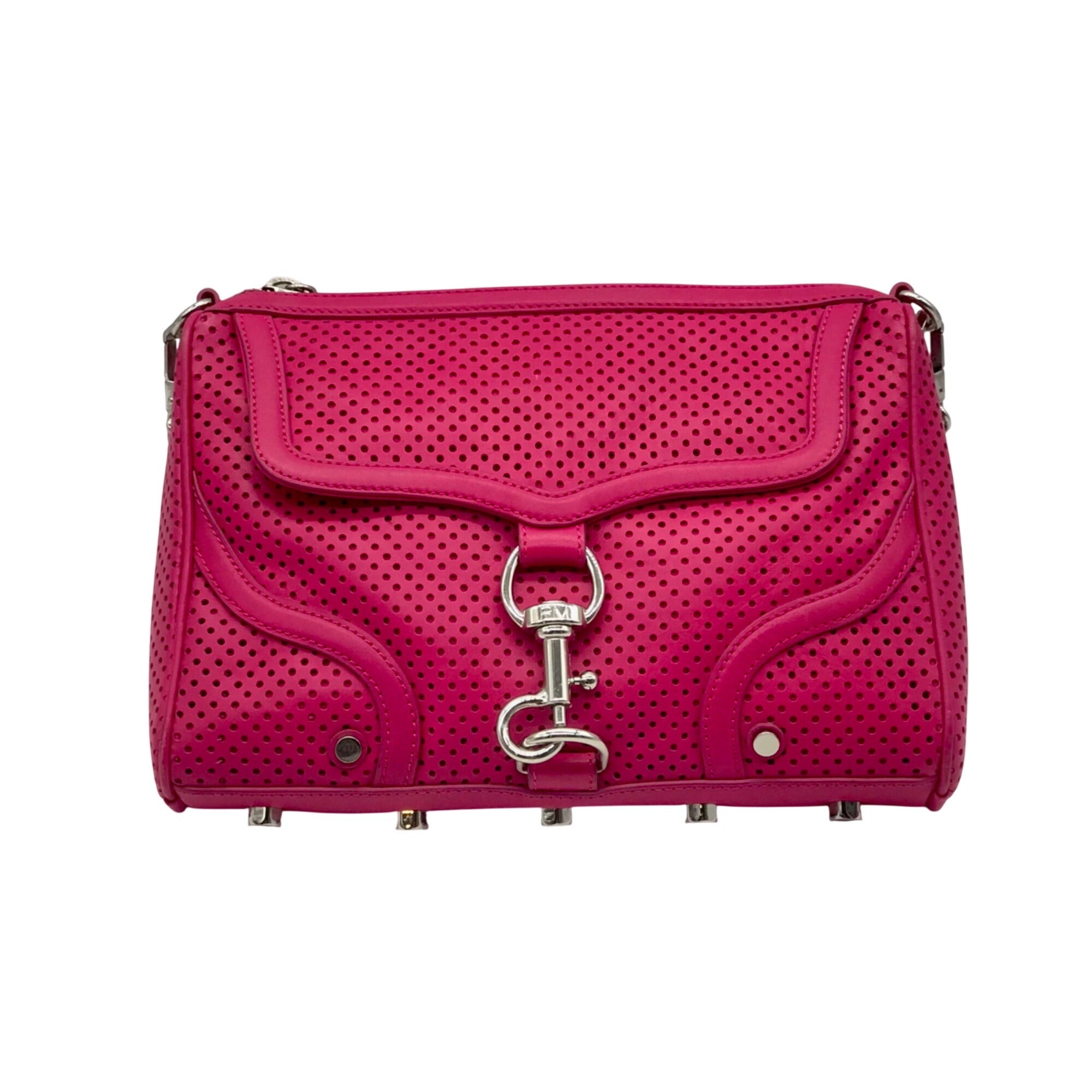 Rebecca Minkoff Pink Perforated Leather Crossbody Bag