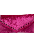Rebecca Minkoff Pink Velvet Whip Envelope Clutch Bag 