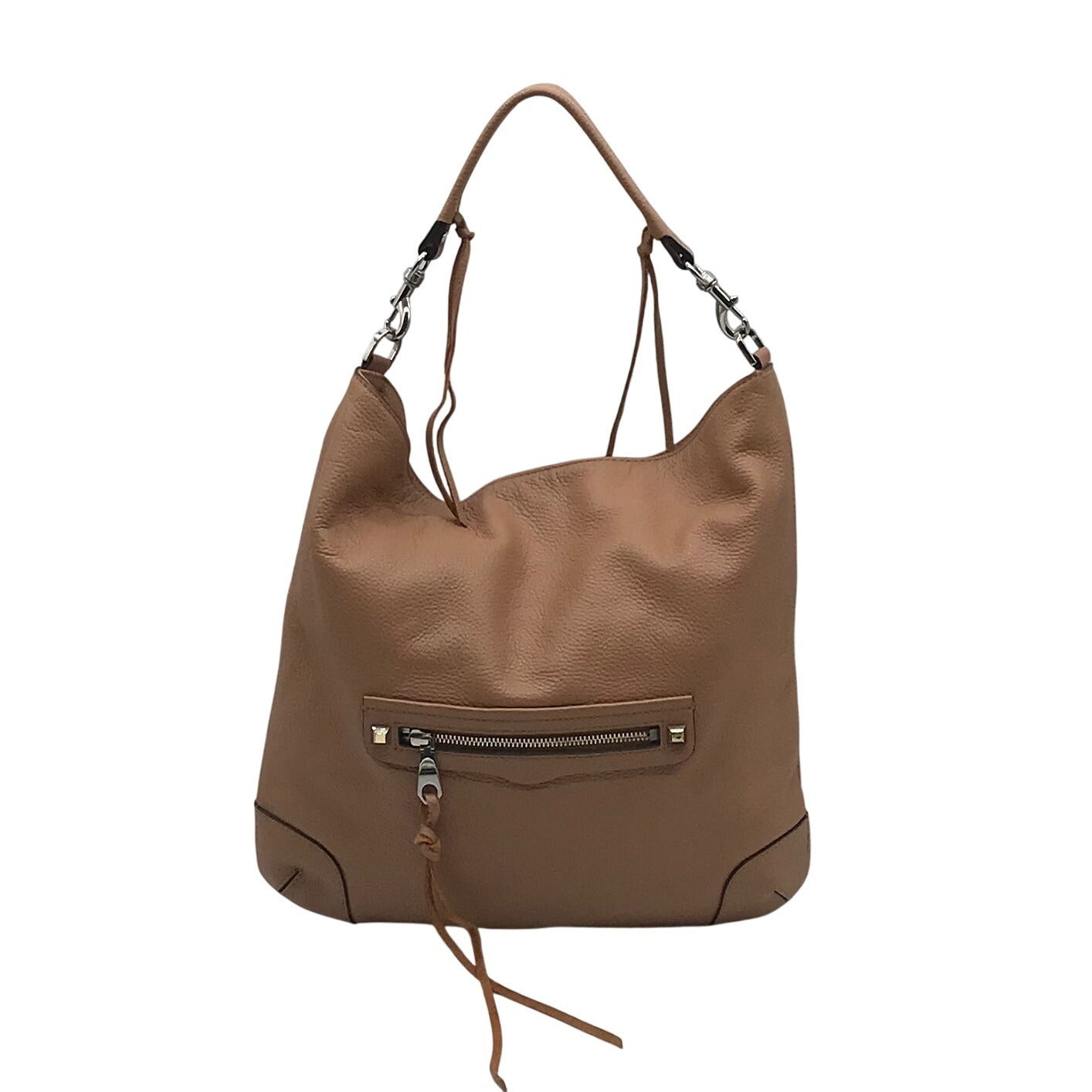 Rebecca Minkoff Tan Pebbled Leather Slim Regan Hobo Bag 