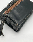 Fossil Black Vintage Double Snap Wallet