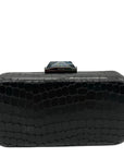 Kotur Black Snake Embossed Clutch