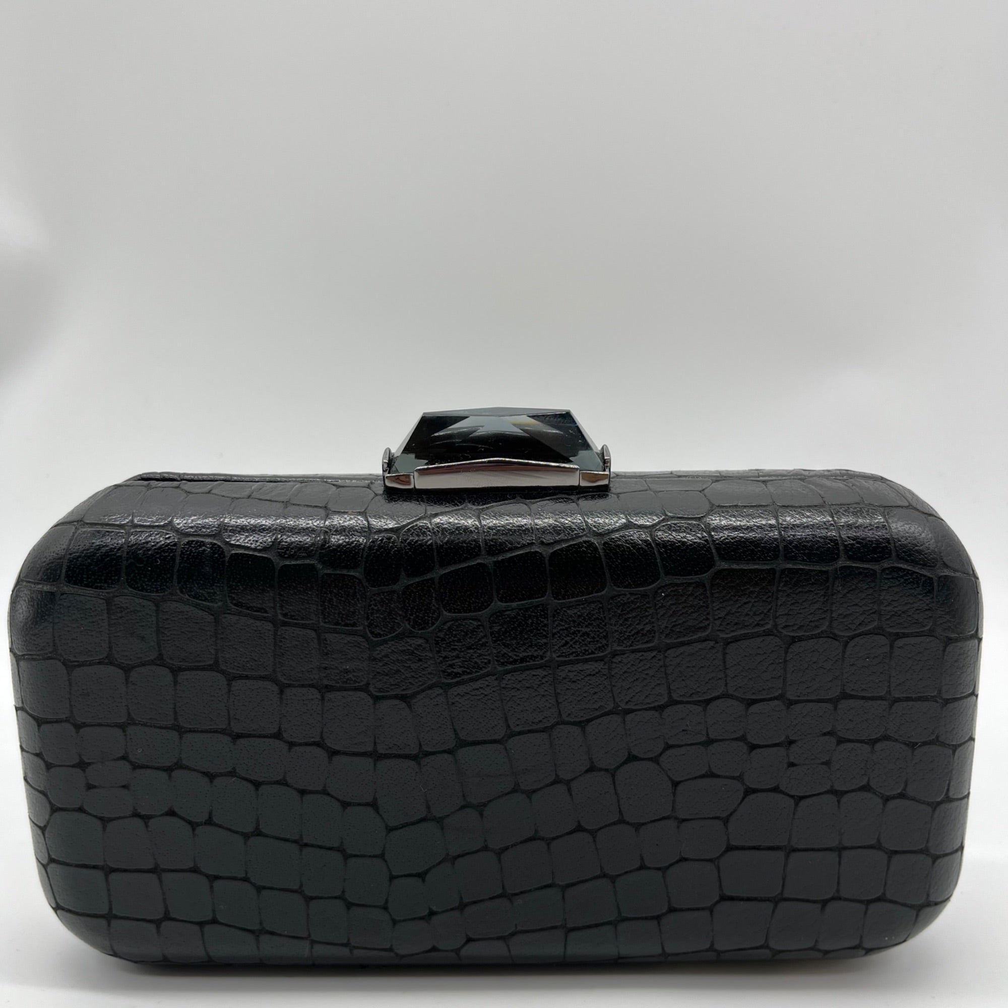 Kotur Black Snake Embossed Clutch