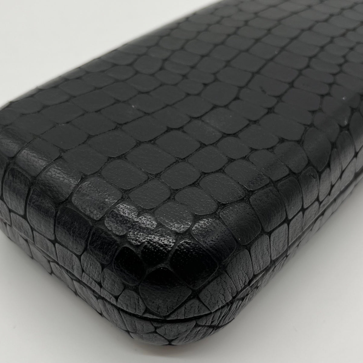 Kotur Black Snake Embossed Clutch
