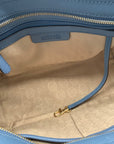 Michael Kors Blue Saffiano Leather Selma Crossbody Satchel