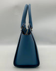 Michael Kors Blue Saffiano Leather Selma Crossbody Satchel