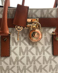 Michael Kors Brown & Vanilla Hamilton Large Tote