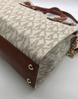 Michael Kors Brown & Vanilla Hamilton Large Tote