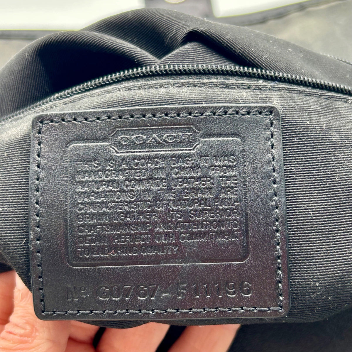 Coach Black Vintage Hampton Flap Bag F11196