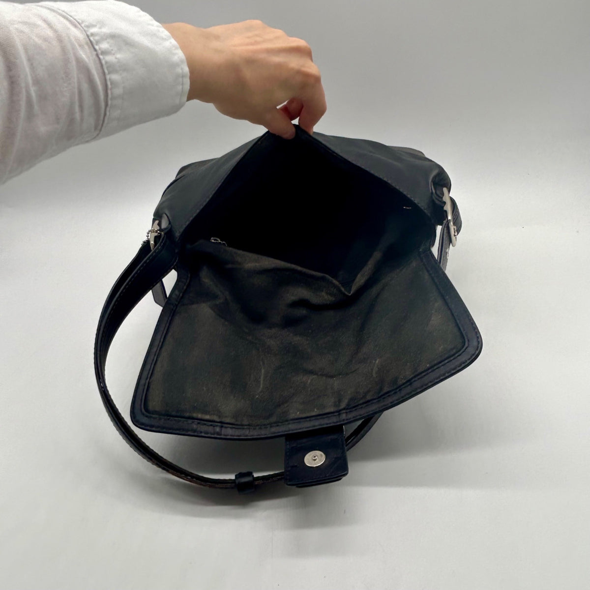 Coach Black Vintage Hampton Flap Bag F11196