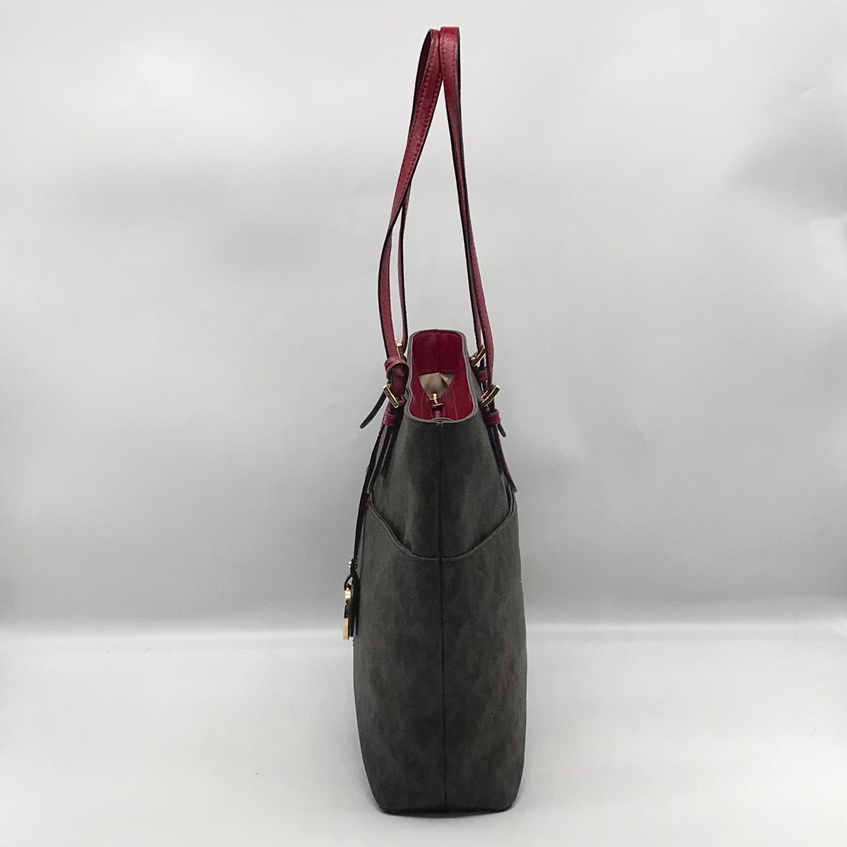 Michael Kors Brown Monogram Coated Canvas Jet Set Shoulder Bag
