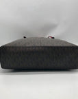 Michael Kors Brown Monogram Coated Canvas Jet Set Shoulder Bag