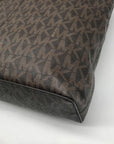 Michael Kors Brown Monogram Coated Canvas Jet Set Shoulder Bag