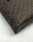 Michael Kors Brown Monogram Coated Canvas Jet Set Shoulder Bag