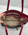 Michael Kors Brown Monogram Coated Canvas Jet Set Shoulder Bag
