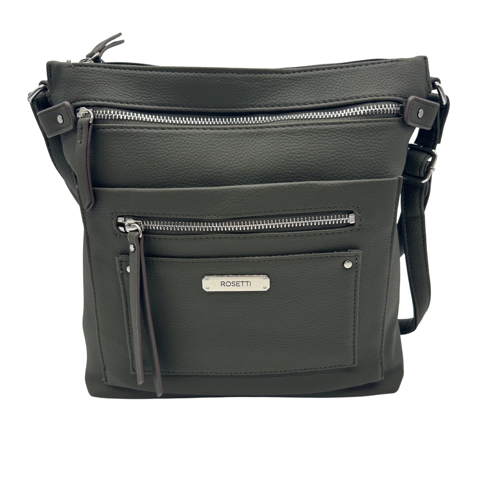 Rosetti Green Faux Leather Crossbody Bag