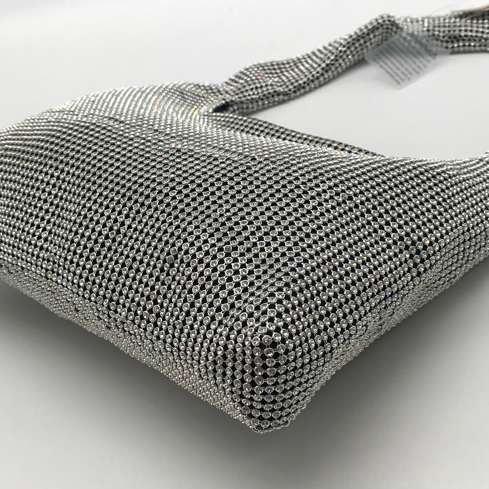 Aqua Maeve Reilly Silver Crystal Shoulder Bag