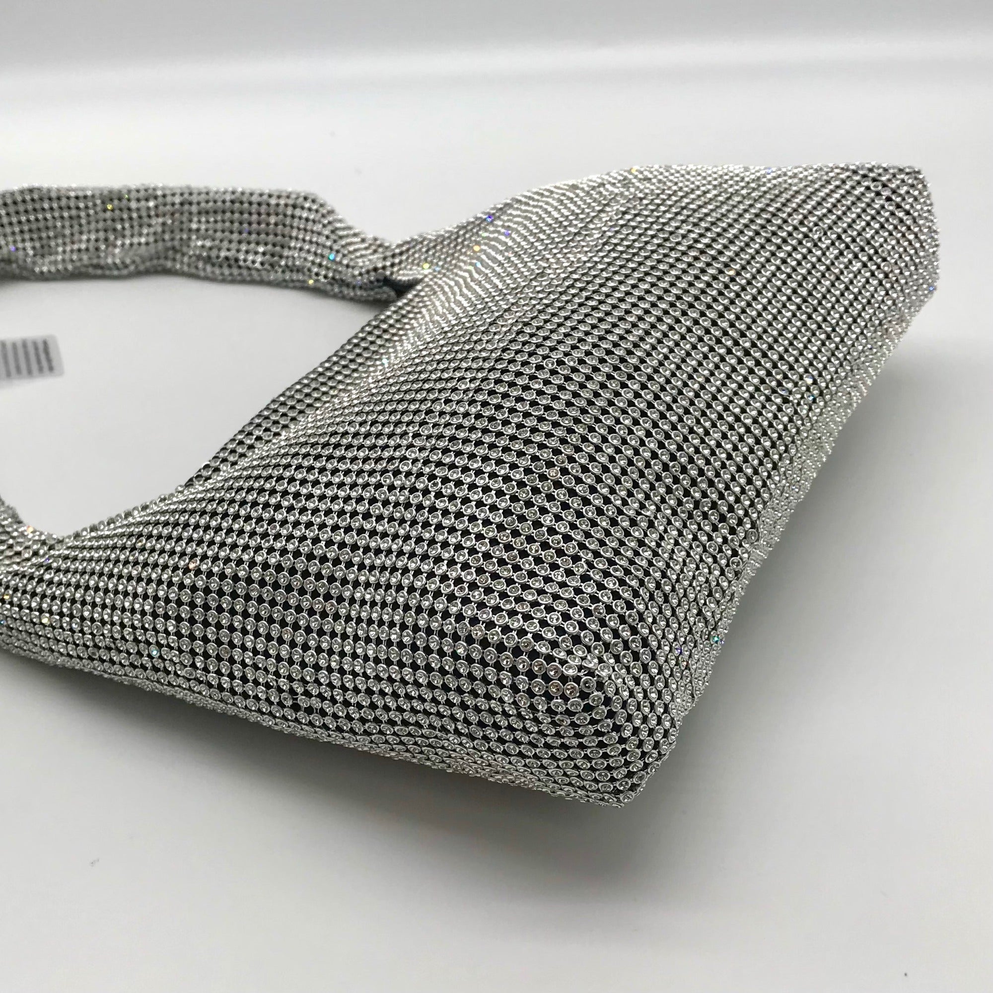 Aqua Maeve Reilly Silver Crystal Shoulder Bag