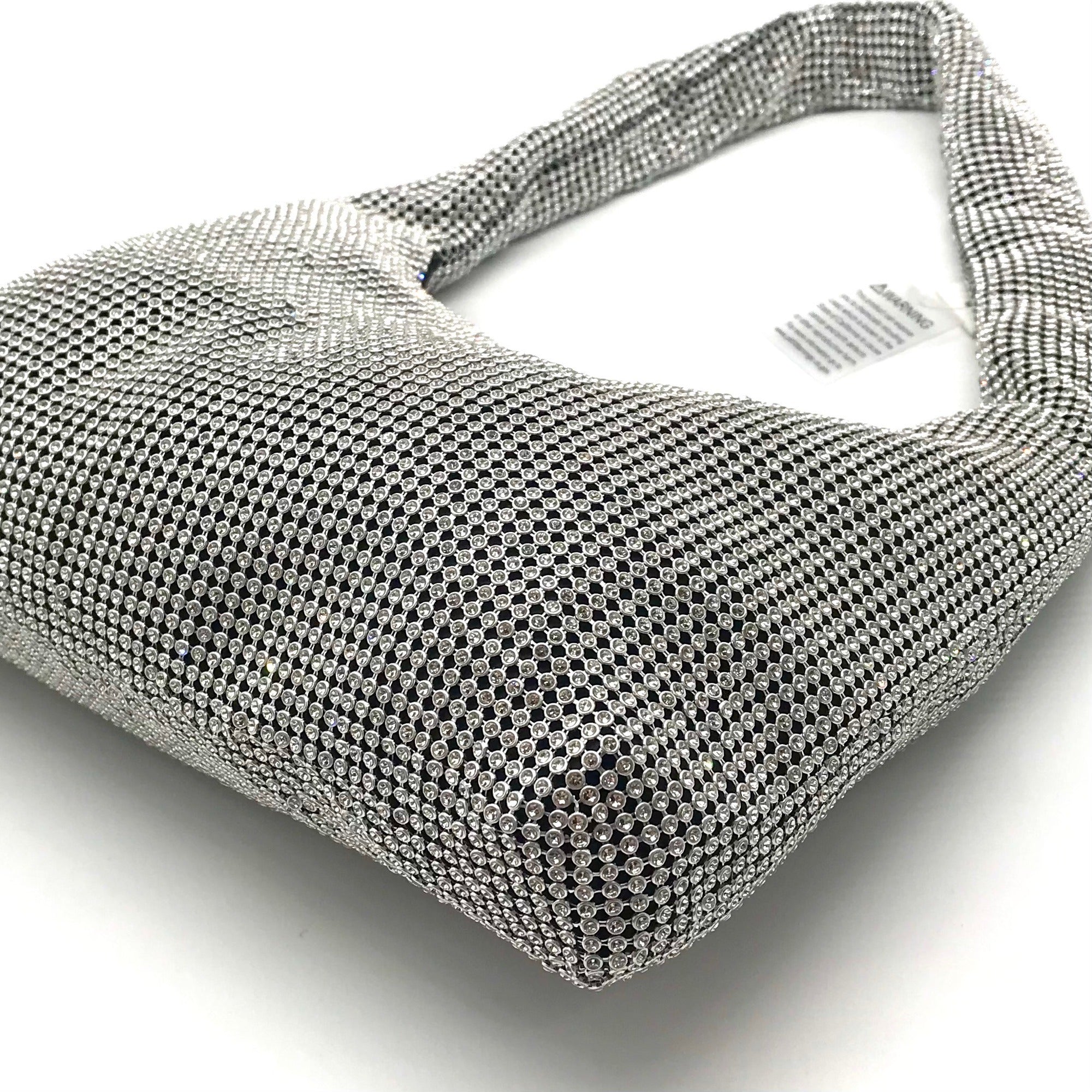 Aqua Maeve Reilly Silver Crystal Shoulder Bag