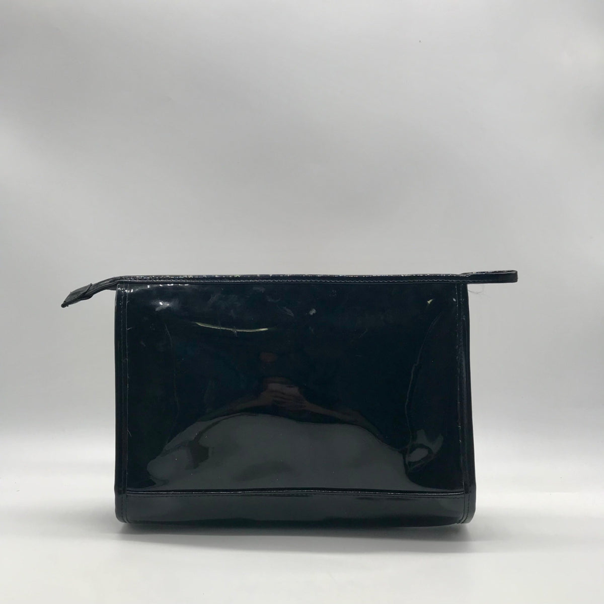 Black &amp; Tan Patent Finish Pouch