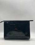 Black & Tan Patent Finish Pouch