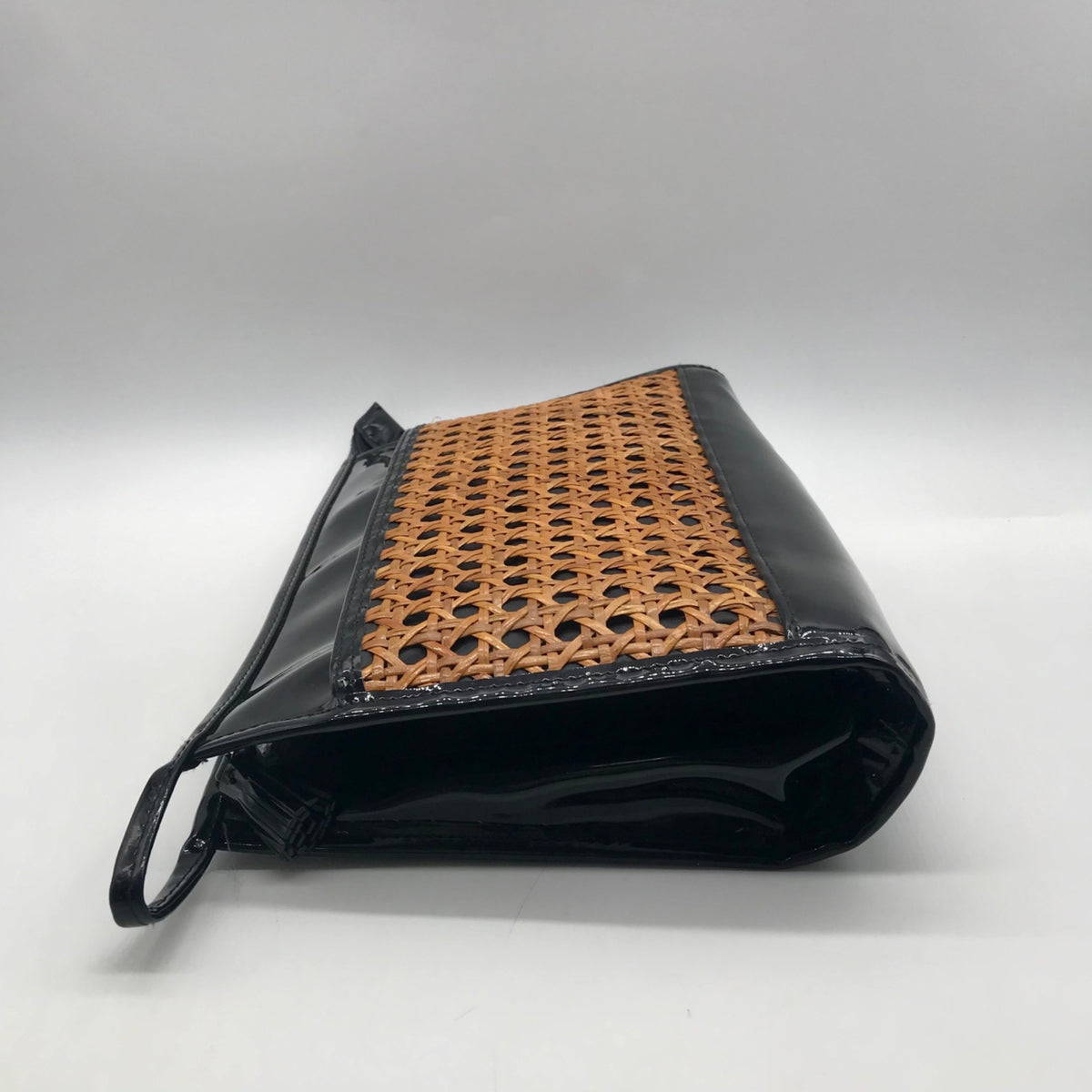 Black &amp; Tan Patent Finish Pouch