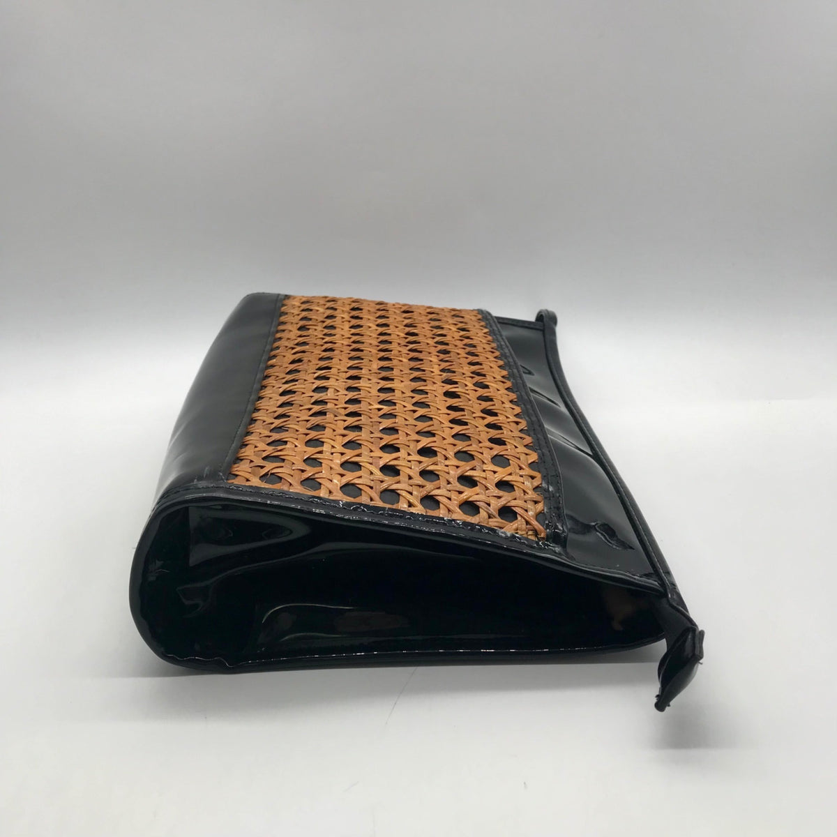 Black &amp; Tan Patent Finish Pouch