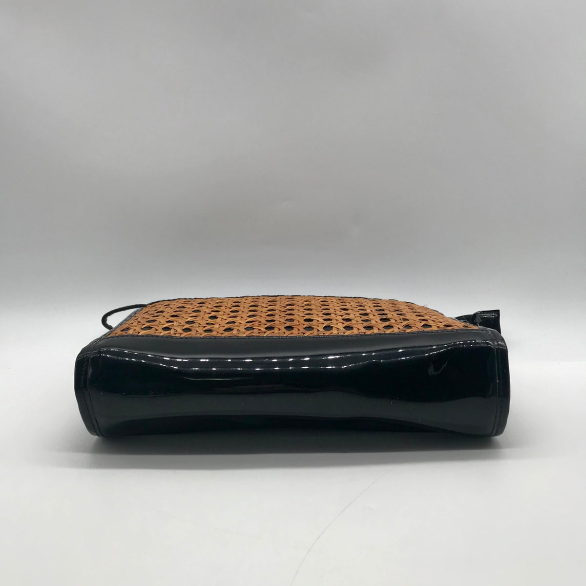 Black &amp; Tan Patent Finish Pouch