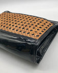 Black & Tan Patent Finish Pouch