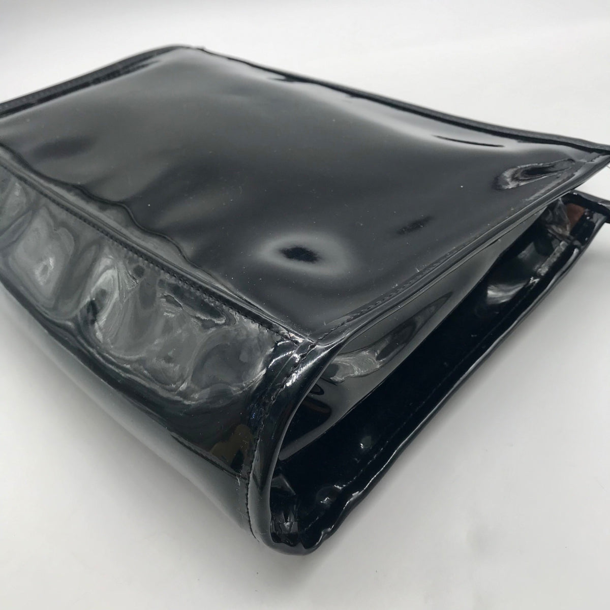 Black &amp; Tan Patent Finish Pouch