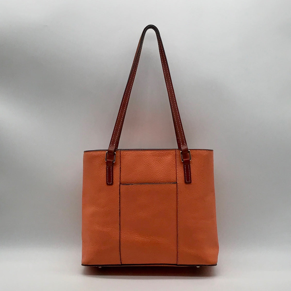 Dooney &amp; Bourke Pale Orange Pebbled Leather Tote Bag