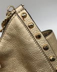Michael Kors Gold Studded Newbury Medium Chain Shoulder Bag
