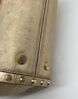 Michael Kors Gold Studded Newbury Medium Chain Shoulder Bag