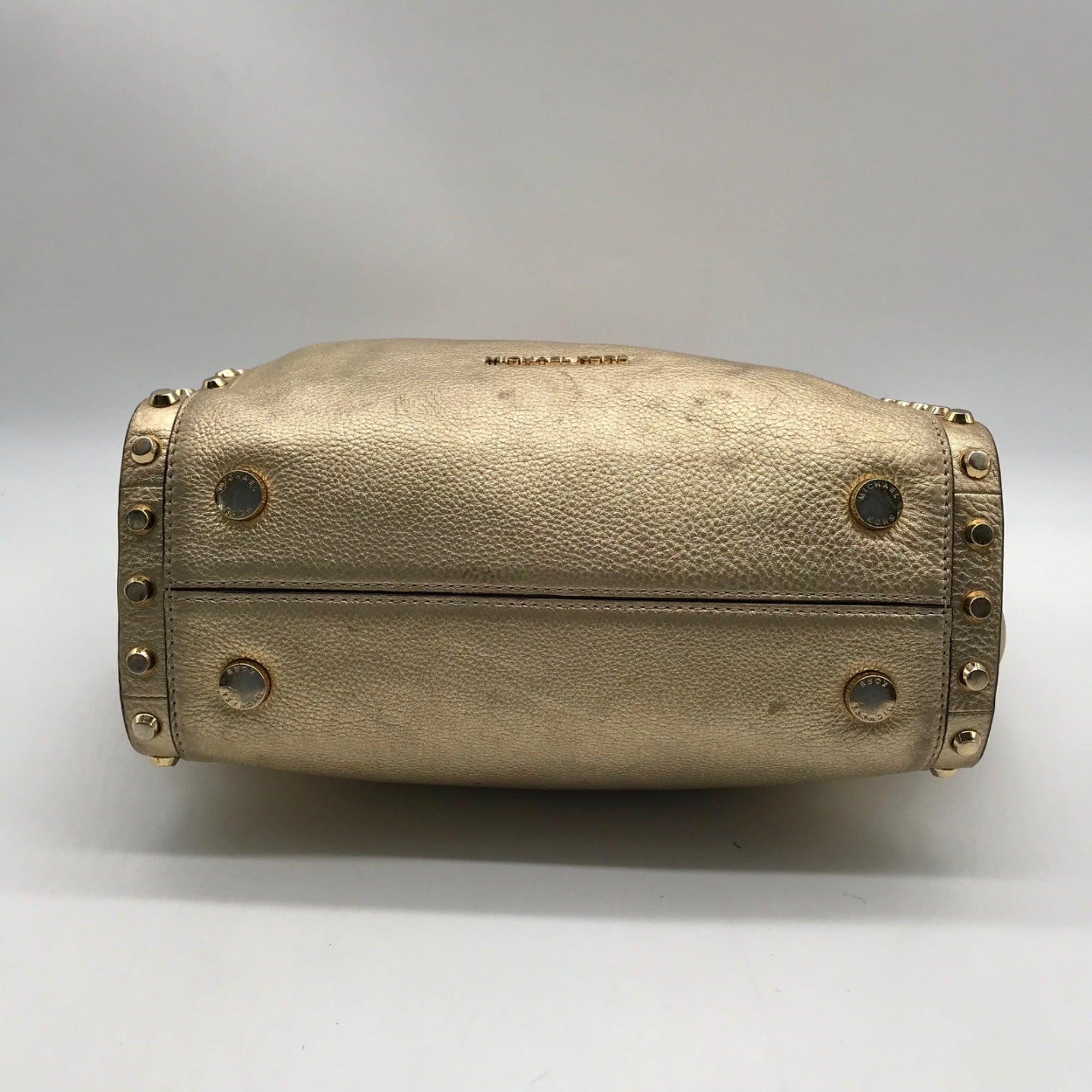 Michael Kors Gold Studded Newbury Medium Chain Shoulder Bag