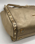 Michael Kors Gold Studded Newbury Medium Chain Shoulder Bag