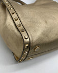 Michael Kors Gold Studded Newbury Medium Chain Shoulder Bag