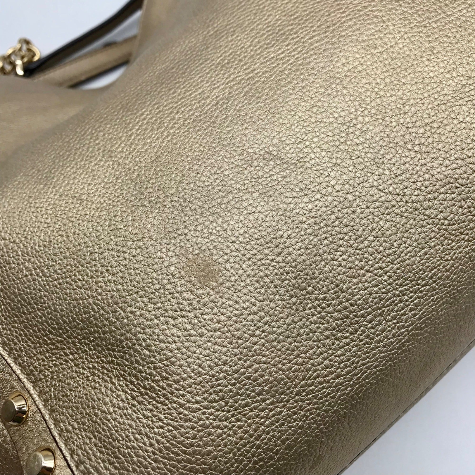 Michael Kors Gold Studded Newbury Medium Chain Shoulder Bag