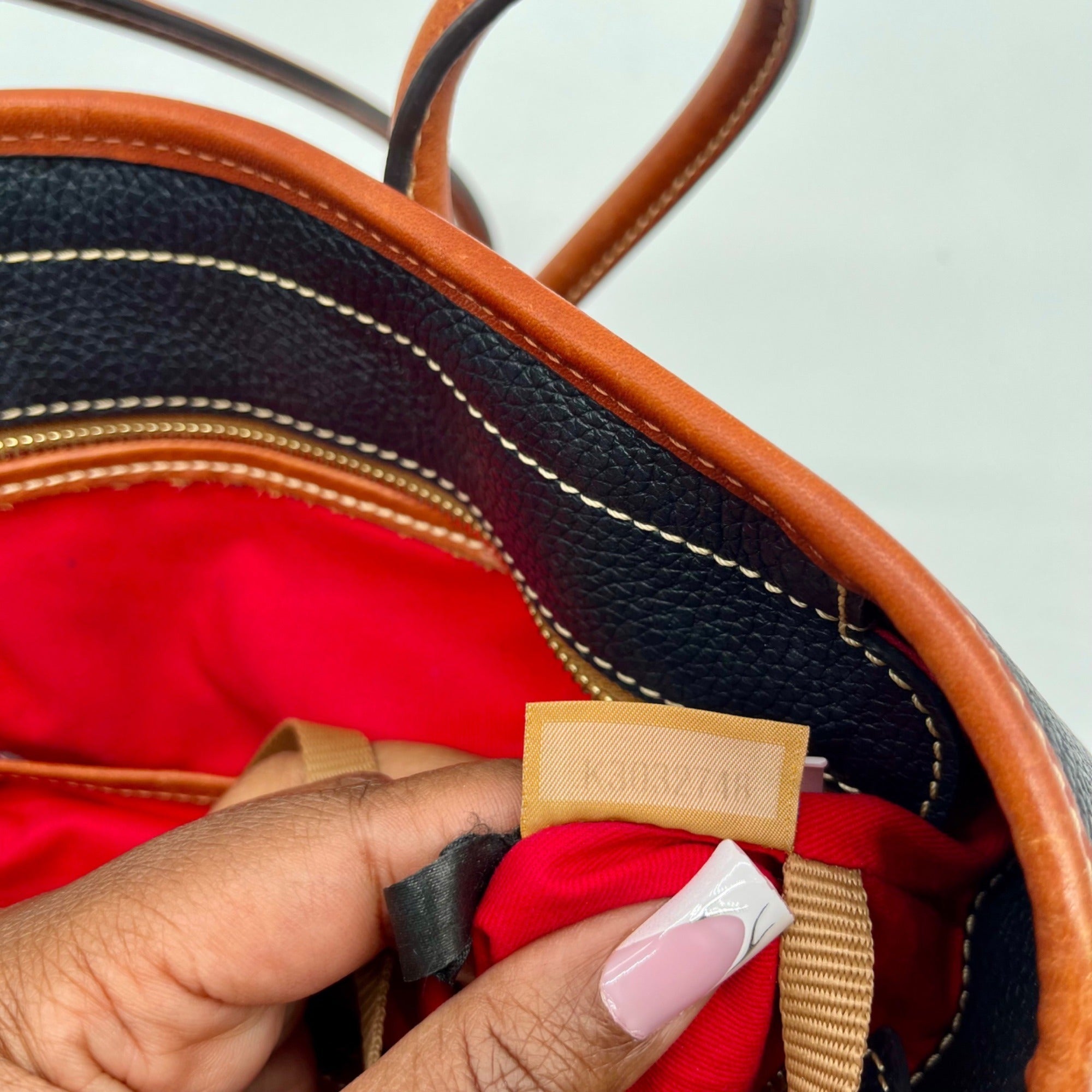 Dooney &amp; Bourke Blue Leather Tote Bag