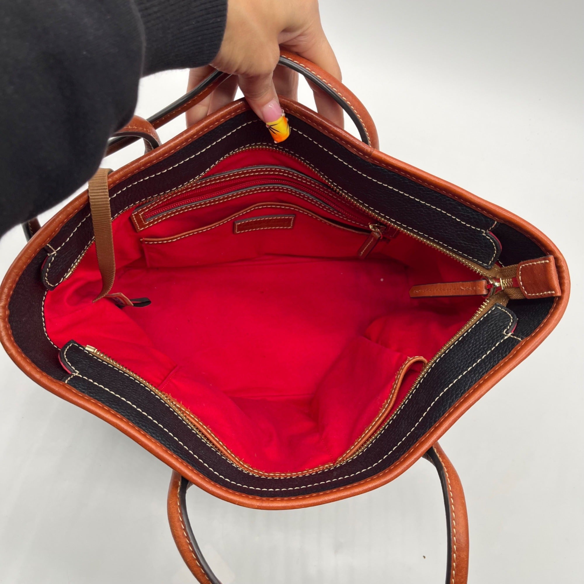 Dooney &amp; Bourke Blue Leather Tote Bag