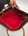 Dooney & Bourke Blue Leather Tote Bag