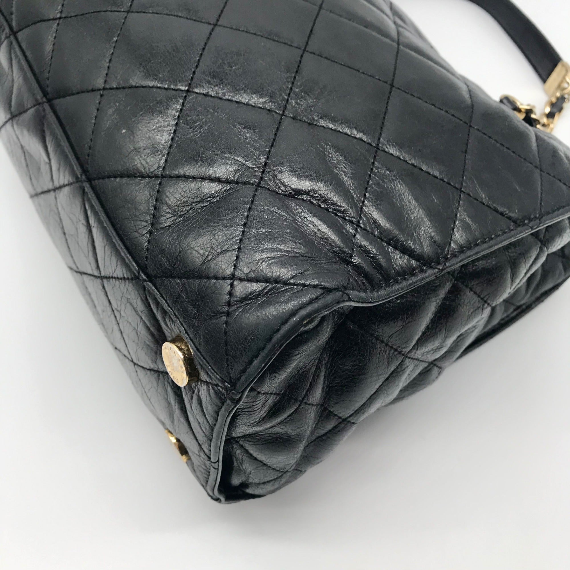 Michael Kors Black Quilted Leather Susannah Shoulder Bag