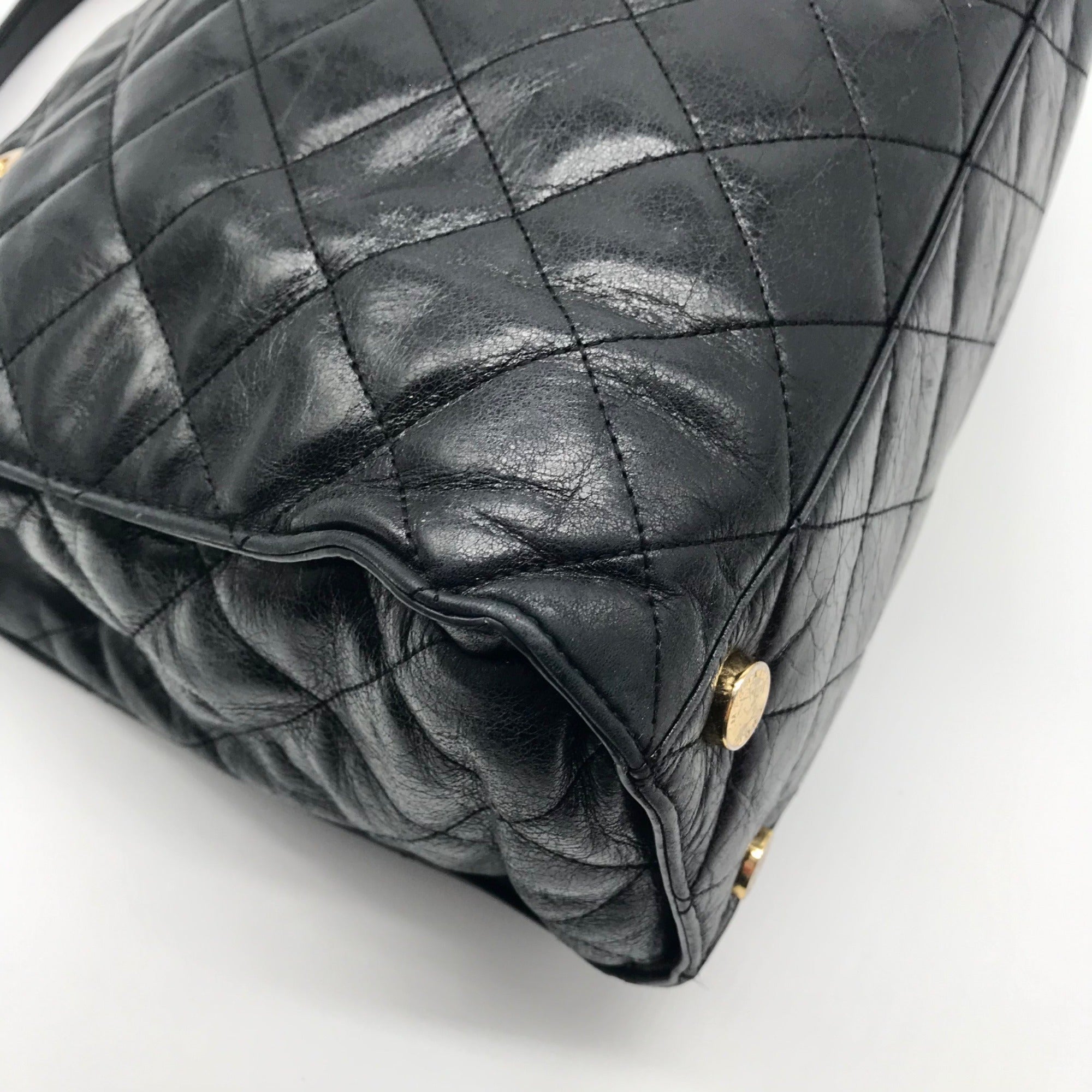 Michael Kors Black Quilted Leather Susannah Shoulder Bag