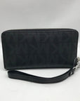 Michael Kors Black Monogram Canvas Fulton Wristlet