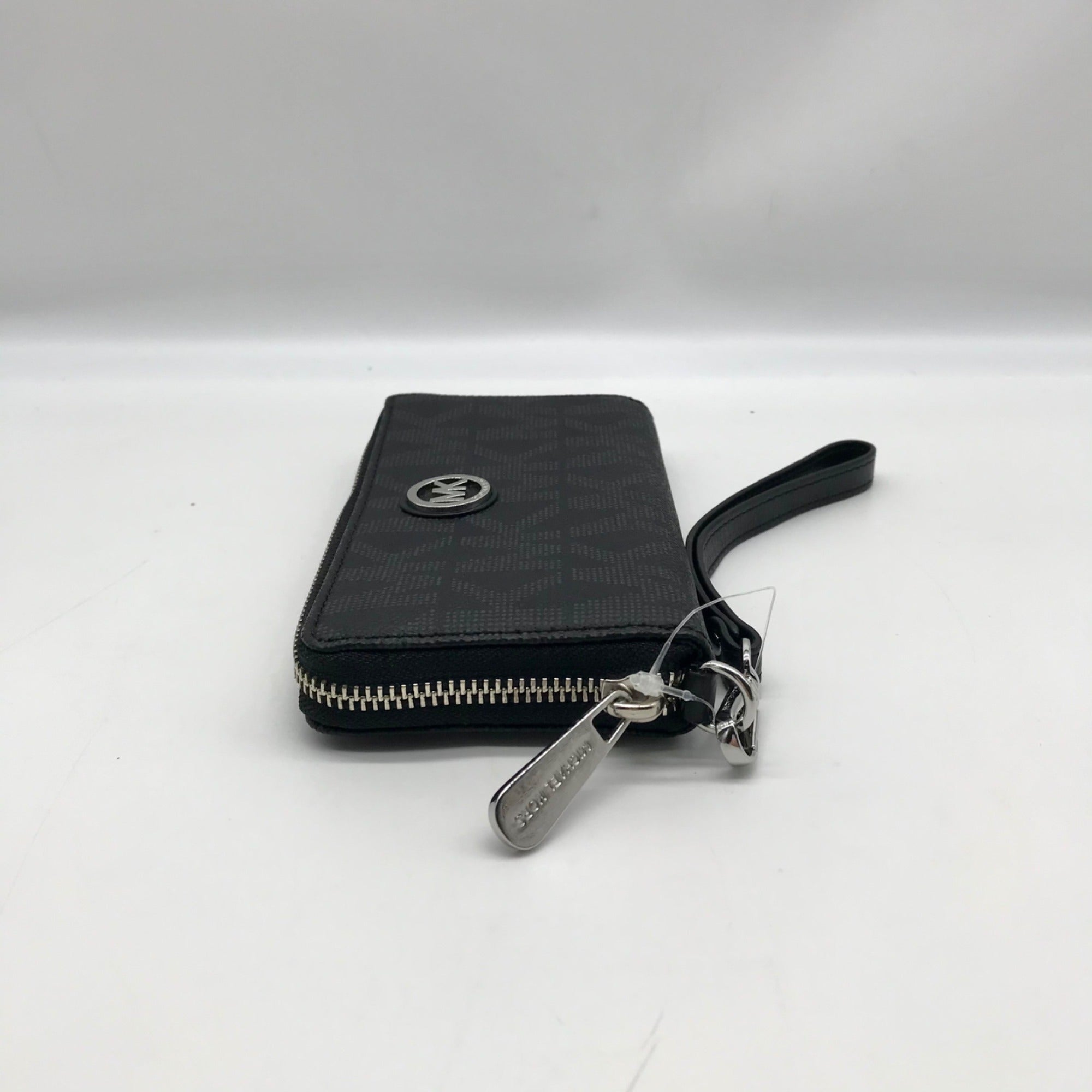 Michael Kors Black Monogram Canvas Fulton Wristlet