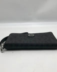 Michael Kors Black Monogram Canvas Fulton Wristlet