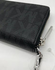 Michael Kors Black Monogram Canvas Fulton Wristlet