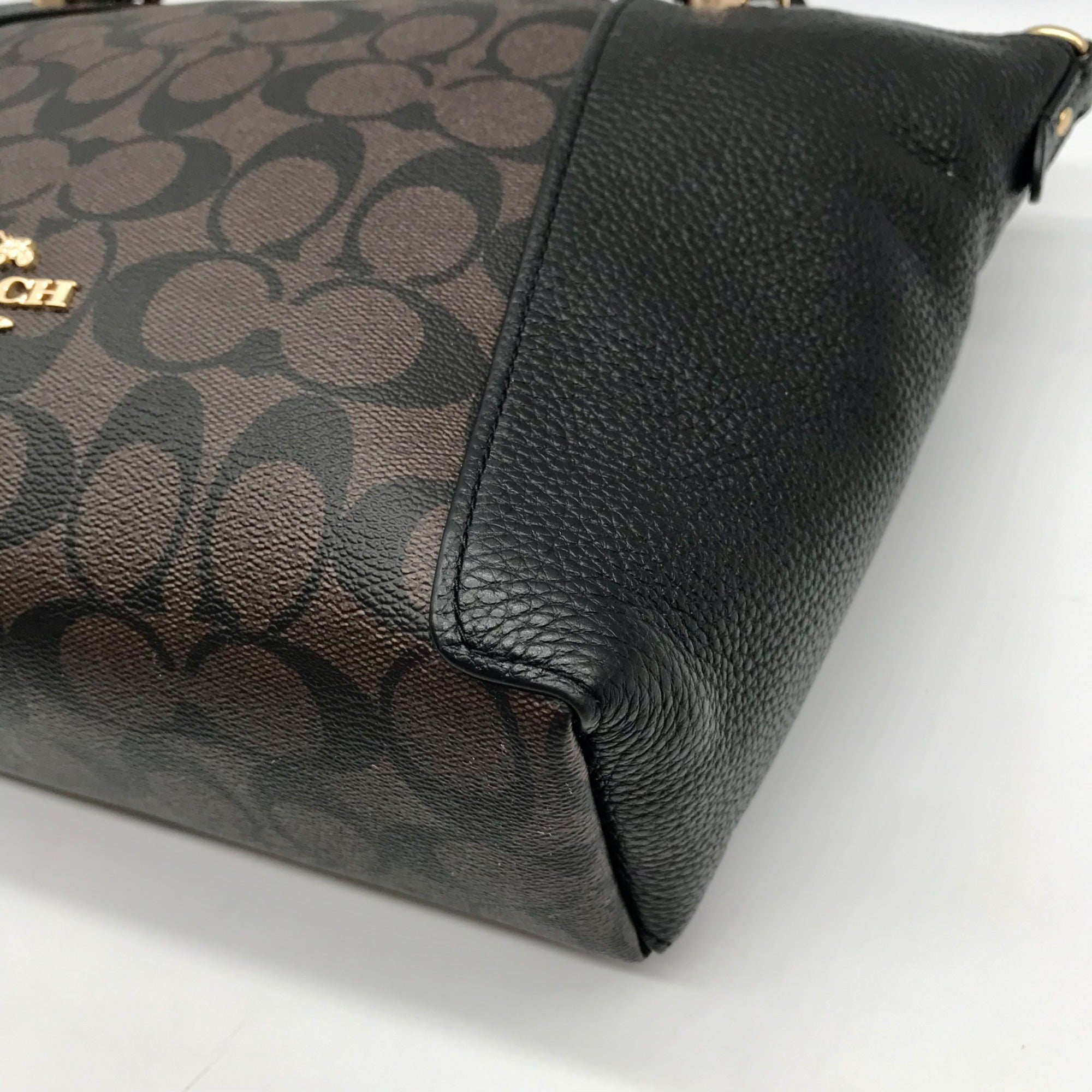 Coach Brown Monogram Canvas Kacey Convertible Satchel Bag C6230