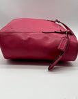 Coach Pink Saffiano Leather Zip Top Tote Bag F27349
