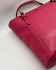 Coach Pink Saffiano Leather Zip Top Tote Bag F27349