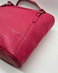 Coach Pink Saffiano Leather Zip Top Tote Bag F27349