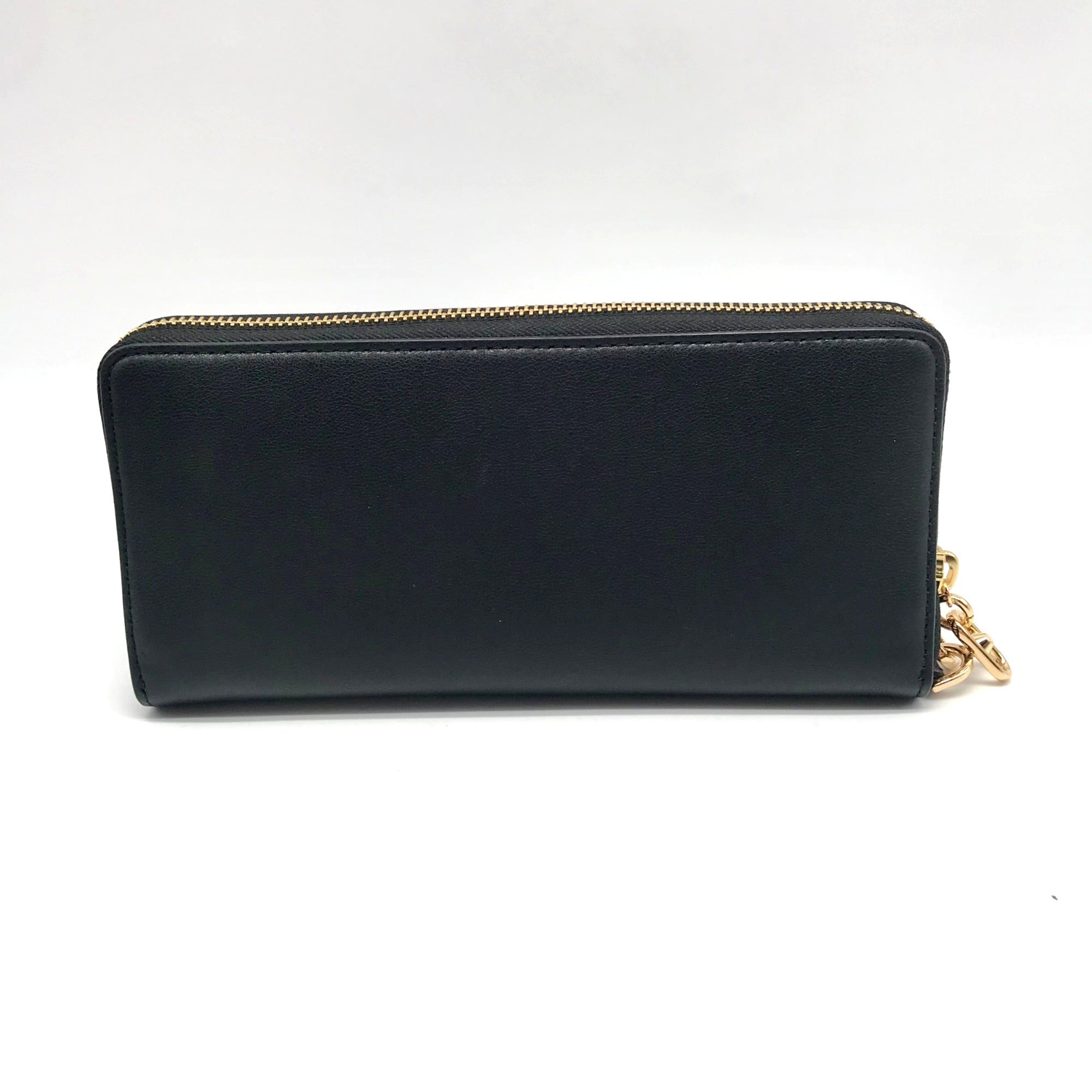 Michael Kors Black Leather Parker Large Travel Continental Wallet